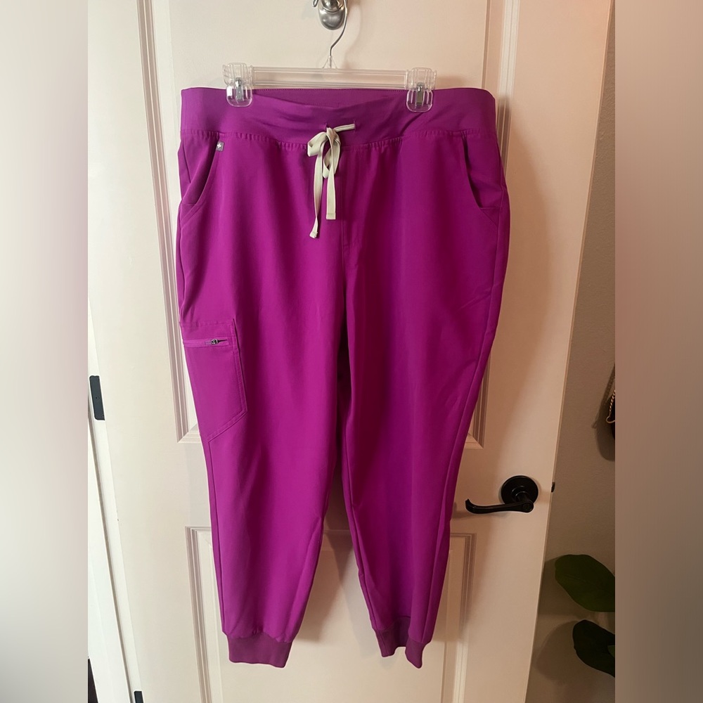 FIGS purple jam jogger scrub pants high waisted